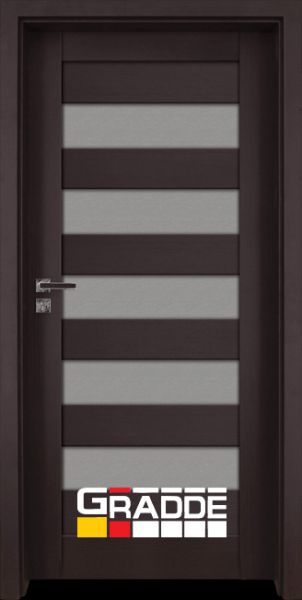 Интериорна врата Gradde Aaven Glas, цвят Орех Рибейра