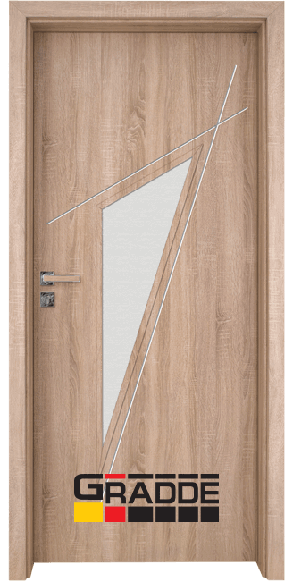 Интериорна врата Gradde Kristall glass 4.2,цвят Дъб Вераде